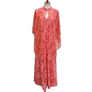 Vintage 18 Dress Set 60s Plus Size Dress Set 70s Costume XL Long Maxi Cape RARE
